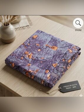 Earthy Purple & Amber Abstract Batik Fabric (3m × 1m Bolt)